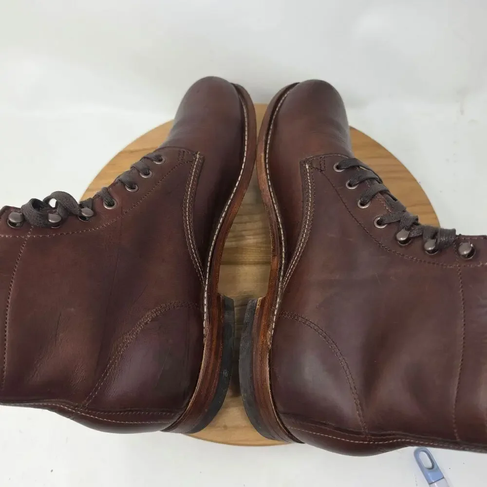 Wolverine 1000 Mile Boots Mens 11.5 Brown Horween Leather Lace Up Made USA Work